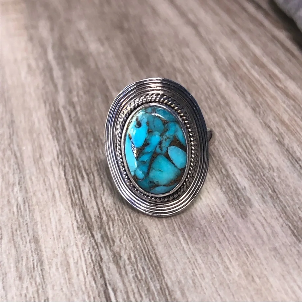 Mojave Turquoise Sterling Ring 8